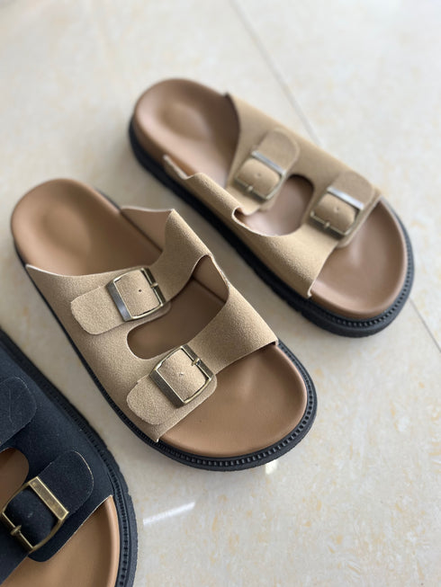 Women Casual Double Adjustable Strap Slid on Sandal